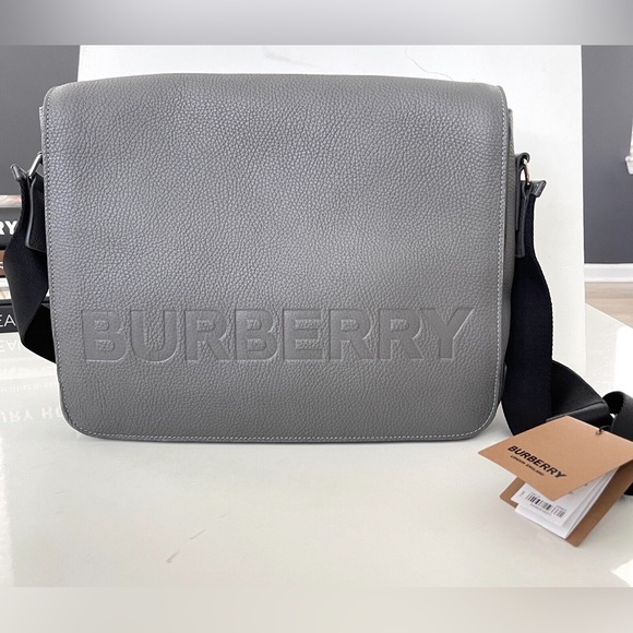 Burberry Bags Burberry Charcoal Grey Messenger Bag Poshmark